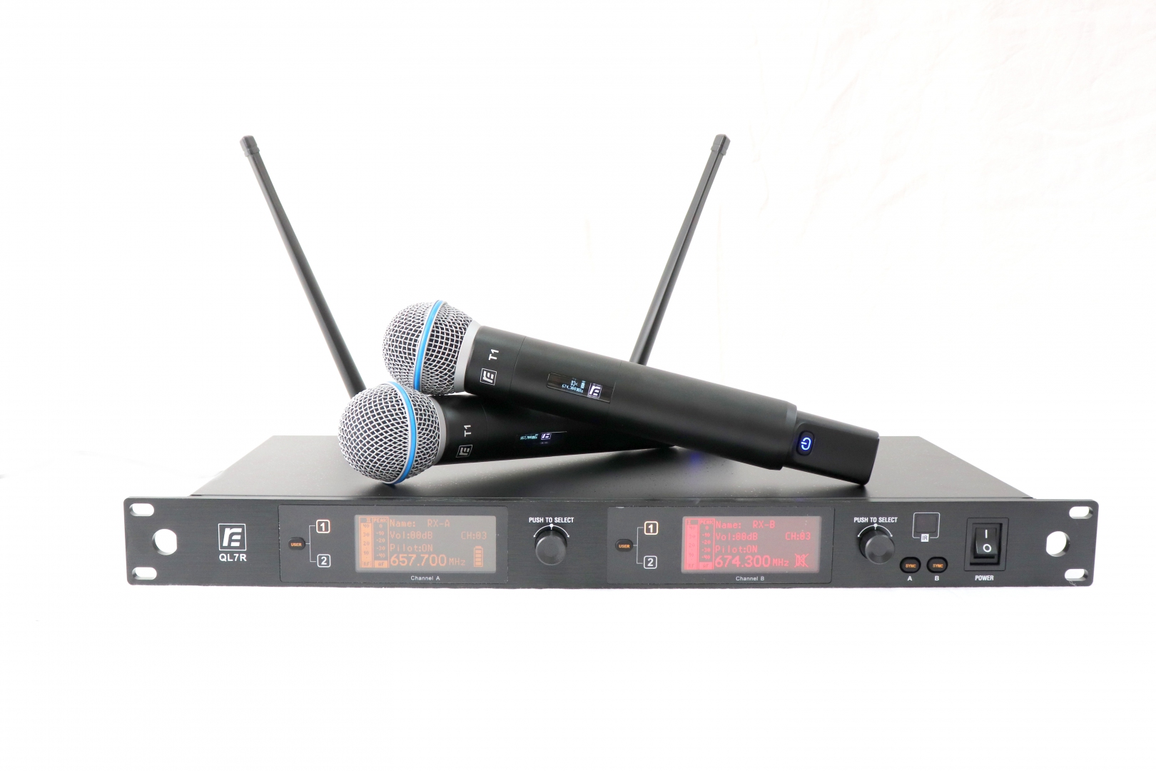 RFIntell QL7R/T1-B 720,500-754,000 МГц 2-канальная радиосистема с 2-мя ручными микрофонами в Подольске