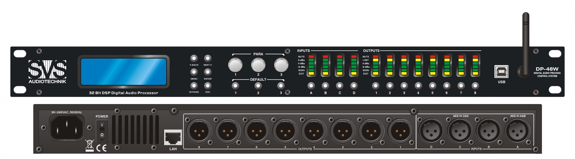 SVS Audiotechnik DP-48W Цифровой процессор: 4 входа 8 выходов в Подольске