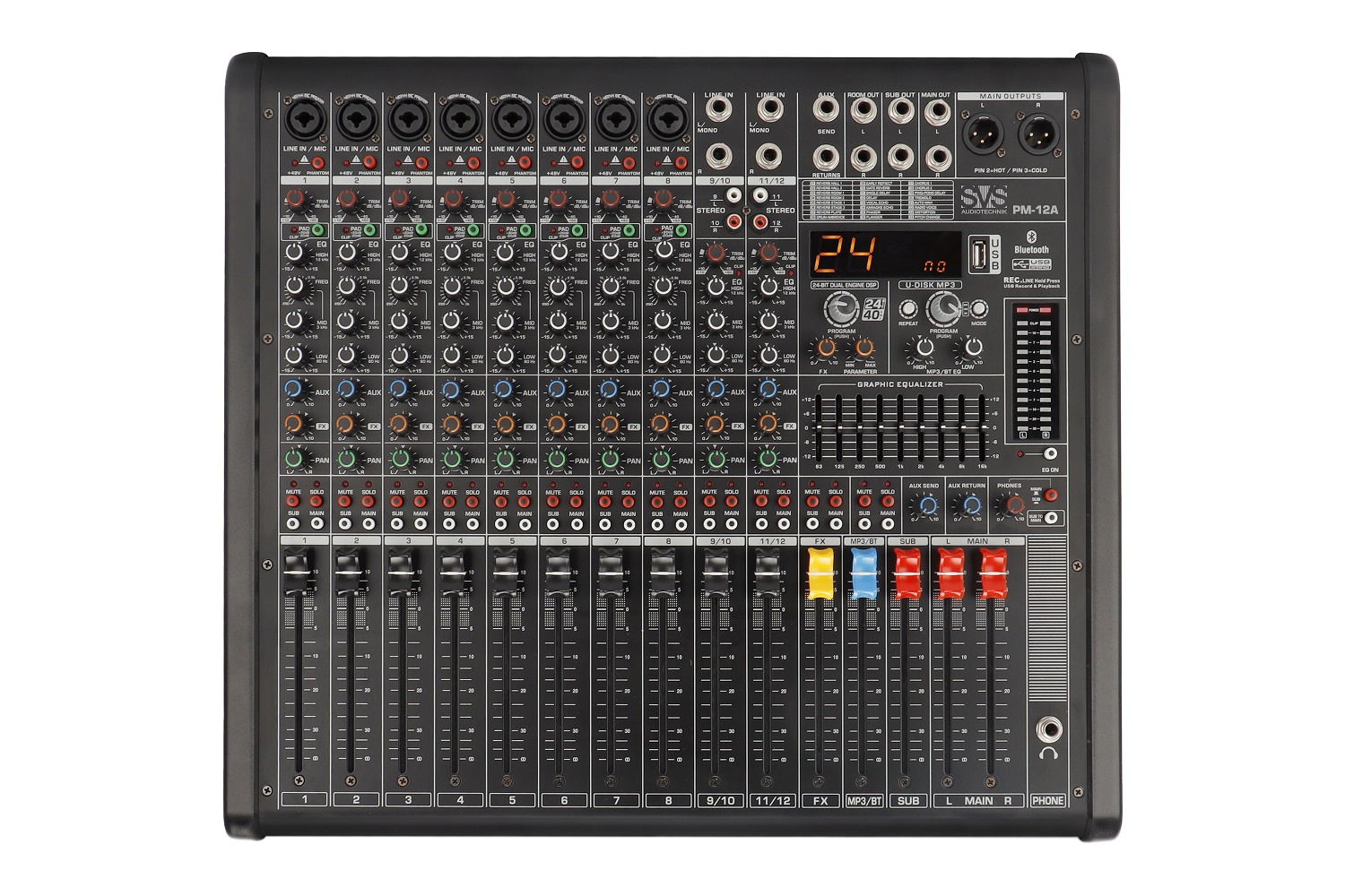 SVS Audiotechnik mixers PM-12A Активный аналоговый микшерный пульт, 12-канальный в Подольске
